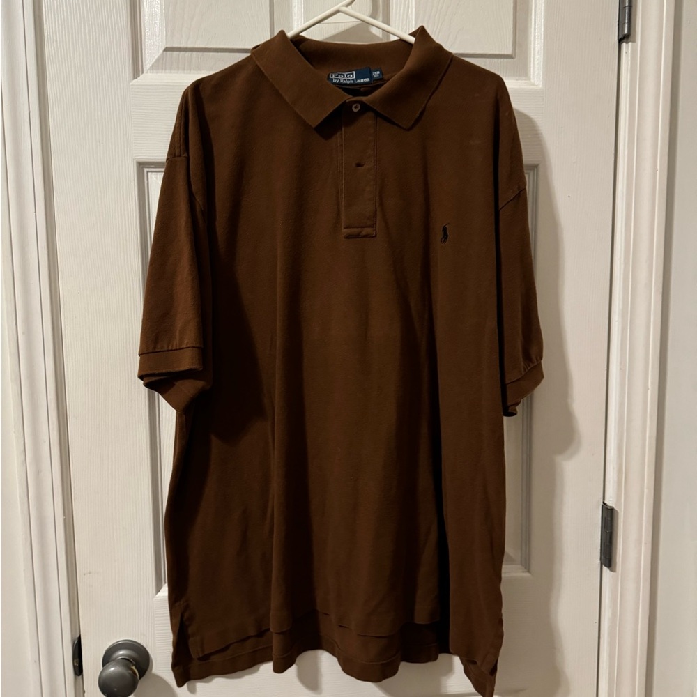 Men’s Polo by Ralph Lauren polo. Brown short sleeve, 2X Big